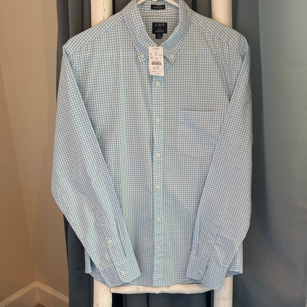J. Crew Blue Checkered Casual Shirt
